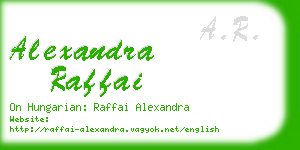 alexandra raffai business card